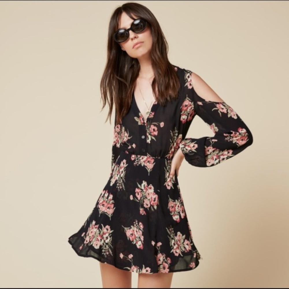 Reformation Calla cold shoulder dress